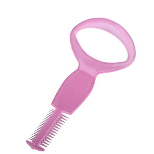Plastic Eye Mascara Guard Eyelash and Eyebrow Combs Brush--Random Color