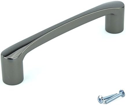 M4TEC Bar Kitchen Cabinet Door Handles Cupboards Drawers Bedroom Furniture Pull Handle Black Chrome. T9 Series: 192 mm