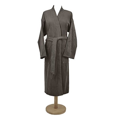 Preisvergleich Produktbild framsohn 70077 / 641 / L Casa Bademantel, Baumwolle, Taupe