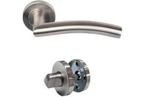 Coppia di maniglie KLOSE besser su Rosette "Elsa Onde" Inox 304 - +1 paio di rosette condanna