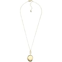 Collier à chaîne collection Heritage Médaillon en acier inoxydable ton or - JF04