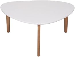 BUTIK FL70120 Couchtisch Perfect Pure, Kiefernholz, Gro&szlig;, 80 x 80 x 35,5 cm, wei&szlig;