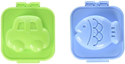 KOKUBO Kotobuki Plastic Egg Mold, Fish and Car, Set of 2
