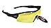 Produktbild Rayzor Professionelle Leichte UV400 Schwarz Sports Wrap Fischerei Sonnenbrillen, Mit einer 1 Stück Entlüfteter Licht Enhancing Klar Gelb Anti-Glare-Objektiv.