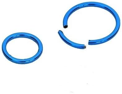 Titanium Segment Ring sapphire blue Hoop bcr Horseshoe nose eyebrow cartilage labret Orbital Helix Piercing 10mm x 1.2mm 16g Tm Red Equinox