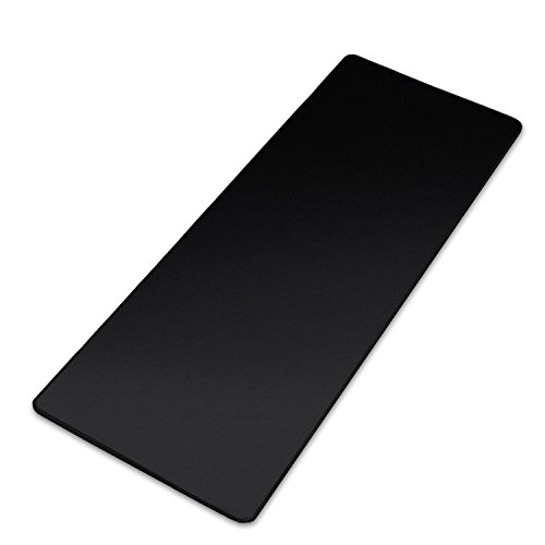 XYK Gaming Mauspad Größe (800 x 300 x 3 mm) ausgezogen Gamer Mauspad mit rutschfester Gummiunterseite, special-textured Oberfläche, Unterstützung für Computer, PC und Laptop – Schwarz