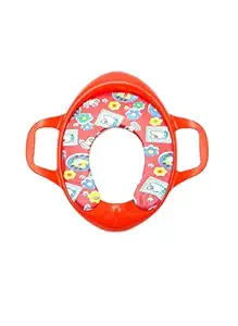 My Toys Soft-Padded, Light Weight & Cushioned Kids Potty Seat with Handles, Ready to use Training Toilet Seat for Kids, Boys and Girls (PS) (Red)