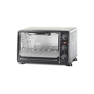 Bajaj 2200 TMSS Oven Toaster Griller (OTG) with Motorised Rotisserie and Stainless Steel Body, Black, Silver, 22 Liter