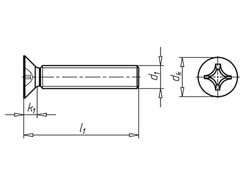 Винт м6 чертеж