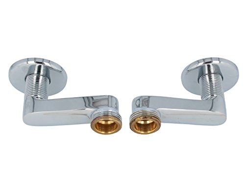 tecuro S-Anschluss versetzt um je 60 (bei Paar 120 mm) mm für Wandarmaturen, 2-er Set