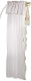 Con bordado Italbaby Love cuna tul dosel con soporte, color marfil
