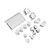 Produktbild TAOHOU Chrome Button Ersatz Mod Game Kit für Playstation 4 PS4 Controller Silber