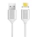 Produktbild Magnetische USB Kabel, EIVOTOR Micro USB Kabel Nylon High Speed USB Ladekabel 1m Synchronisierungs 2.0A Datenkabel USB Charger Lade Kabel Schnellladekern mit LED und Micro USB Adapter unterstützt schnelles Laden Fast Charge für Android Samsung Sony Huawei LG Smart Handys Tablets Samsung galaxy NOTE 5