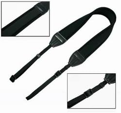 Black Neoprene Anti-Slip Camera Neck Strap FOR Canon DSLR Cameras