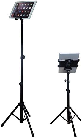 Floor Tablet Holder, Tripod Mount Stand for 7 to 10 inch Kindle/iPad/iPad Mini/Samsung Galaxy Tab, 360° Rotatable, Height Adjustable, Portable with a Carrying Bag Included, 1 Year Warranty
