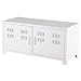 Produktbild HOMCOM TV-Schrank Modern Wohnzimmer aus Metall mit 2 Türen weiß 100.5x40.5x48.5cm