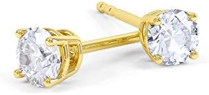 Charmisma 1ct White Sapphire 18ct Gold Vermeil Stud Earrings