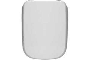 INBAGNO Copriwater Rio Ceramica Dolomite Dedicato Bianco In Legno Rivestito Resina | Sedile WC Compatibile Vaso Ceramica Dolomite Rio | Con Paracolpi Antiscivolo E Cerniere In Ottone Cromato Incluse