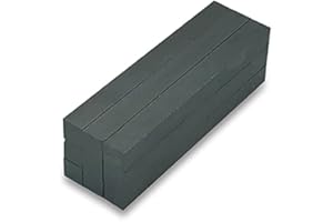 AOMAG Robuste starke Keramik Barmagnete – Bulk-Magnet der Güteklasse Y35, rechteckig, Ferrit Barmagnet, 100x10x10mm, Blockmagnet (9 Stück)