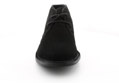 New Mens/Gents Black Red Tape Suede Upper Lace Up Mid Cut Desert Boots - Black - UK SIZE 9