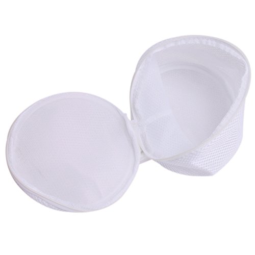 Lalang Wäschesack, Wäschenetz Wäschebeutel mit Reißverschluss Ideal für BH Waschbeutel, Unterwäsche, Socken, Strumpfhosen, Babysachen (Weiß) - 2