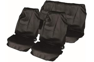 STREETWIZE ACCESSORIES Streetwize HDWS Black Heavy Duty Waterproof Black- [2 Front/1 Rear] Full Set "Nylon" Seat Protectors- In Zip Bag