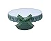 Produktbild Gracie China 12 Zoll rund Porzellan Skirted Kuchen Ständer 10-Inch Green and White Stripes Ribbon