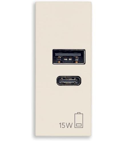 Vimar Arké Alimentatore USB 15W - Doppia Uscita USB-A E USB-C Per Dispositivi Elettronici - Foto 6