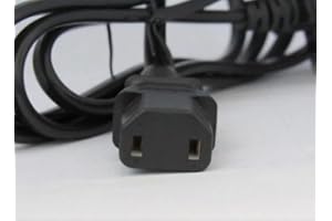 GENERIC Power Cable compatible with PlayStation 4 Pro 1st Gen & Xbox AC Mains Power Supply Lead 2 PIN UK 5AMP Cable Black