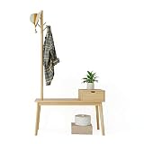 banco entrada ikea Robusto y duradero: hecho de bambú de madera de alta calidad, una superficie lisa evita que la ropa se raye. La construcción sólida y robusta es compatible con cualquier cosa que almacene, le ofrece una organización estable y a largo plazo