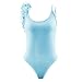 Produktbild Internet Bodys Bademode BH Bikini Push Up Bohemia Badeanzug One Piece Bademode Frauen Beach Badeanzug Monokini gepolstert Bikini Rueckenfrei Sport Badeanzug (Blau, L)