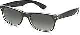 lentes sol hombre Protective case included Ray-Ban New Wayfarer, Gafas de Sol Unisex adulto, Gris (Gunmetal and Transparent 614371), 52 mm