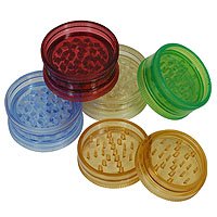 Near Dark (TM) 40mm Kunststoff Grinder 2-teilig mit shark teeth Mahlwerk (1 Stück, Random Color) - 2