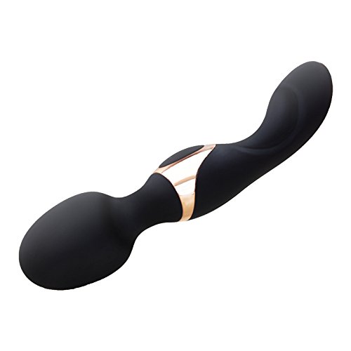 Preisvergleich Produktbild Dyalis Female Vibrator 10 Frequenzdoppelelektromechanisches wasserdichtes USB drahtloses Handmassager-Schwarzes