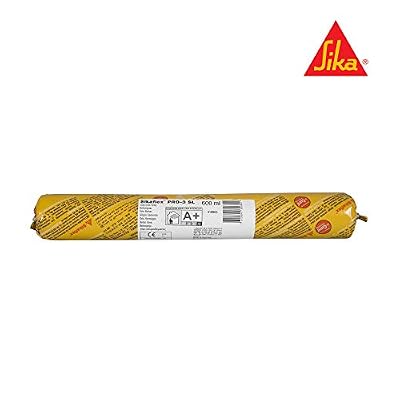 SikaFlex Pro-3 SL i-Cure - Mastic autonivelant pour joints élastiques au sol - Sika - Poche de 600 ml, Gris béton