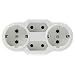 Produktbild HshDUti Tragbare Steckdose Stecker 1 bis 4-Fach, EU Typ Konvertierung,Netzteil für den Außenbereich, Sichere Haltbare Socket White