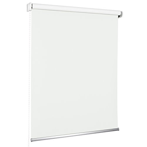 ROLLMAXXX Standard-Rollo Verdunkelungrollo Seitenzug Kettenzugrollo Tageslicht Sichtschutz (180 x 190 cm, Weiß)