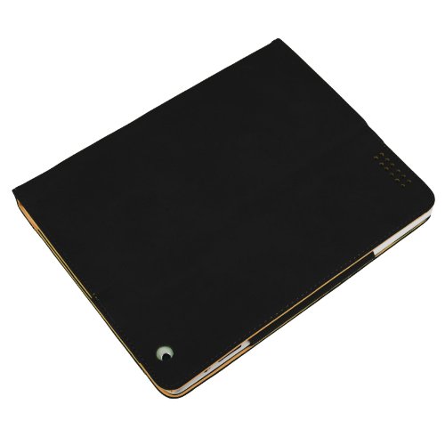 Madcase Apple iPad 4 / 3 / 2 Smart Case Etui Faux Ledertasche Hülle mit Auto Schalf und Wach Sleep-Funktion inkl. Displayschutzfolie und Stylus Touch stift – Schwarz / Beige - 4