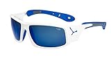 Frame: Shiny White / Blue Cébé Cébé Ice 8000 - Gafas de Sol, Hombre, Color Shiny White/Blue 4000 Grey Mineral Flash Blue, tamaño Large