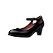 Produktbild HECAREN Schuhe Pumps High Heels Frauen,Damenmode-Feste runde Zehe-quadratische Fersen Sandalen Frauen Damen Freizeitschuhe (39 EU, Schwarz)