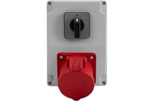 RSE RS KOMBI - Distributore di corrente da costruzione CEE, 12. RS-KOMBI 16A 5P, 0-1 interruttore 16A