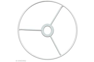 L'Univers de Piwi Lampada da Terra Lampadario Moderno Rotondo Bianco Foglia Metallo Montaggio a Anello 30 cm