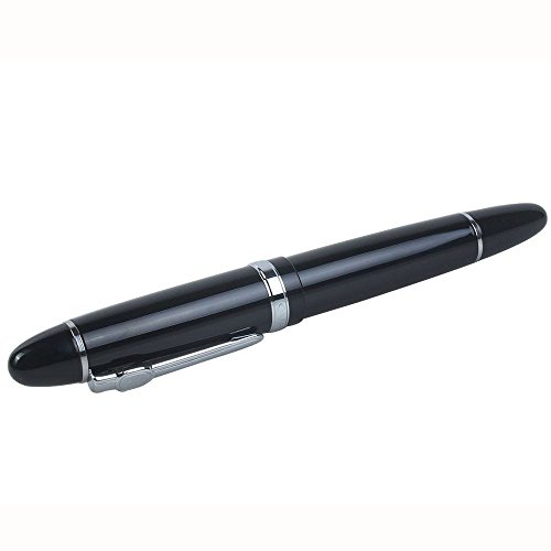 BinaryABC Füllfederhalter Jinhao 159 Breitfeder Silber Medium 18KGP （schwarz） - 3