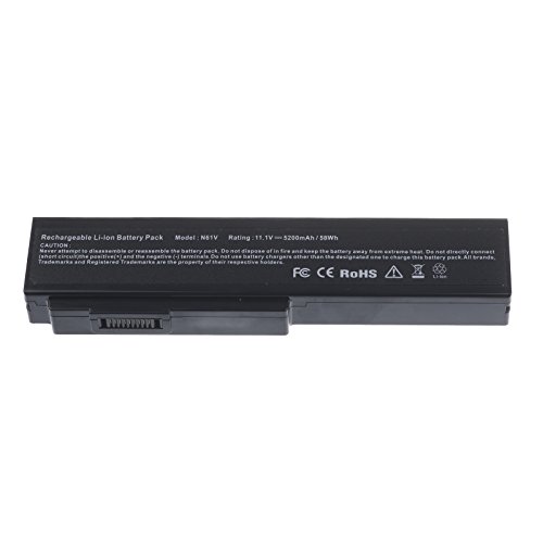Vinteky® 5200mAh Hochleistung Laptop Ersatzakku für ASUS N61, N61J, N61JQ, G50, G51, M50, M60, N43, N53, X55, X57, X64 Series Kompatibel:A32-M50,A32-N61, A32-X64, A33-M50, L062066, L072051, L0790C6, 15G10N373800, 70-NED1B1000Z, 70-NED1B1200Z, 70-NED1B2000Z, 70-NED1B2100Z, 70-NED1B2200Z, 70-NTS1B2000Z, 70-NWF1B1000Z, 70-NWF1B2000Z, 70-NXP1B2000Z, 70-NXP2B1000Z, 70-NZT1B1000Z, 90-NED1B1000Y, 90-NED1B2100Y, 90-NWF1B2000Y - 2