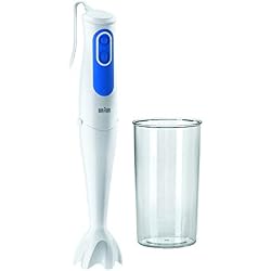 Braun MQ3000WH SMOOTHIE Mixeur plongeant avec Variateur, 700 W, Gris/Blanc