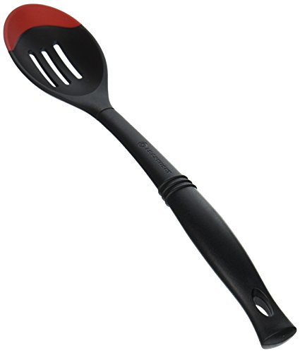 LE CREUSETof America Revolution Bi-Material Slottted Spoon, Cerise (Cherry Red)