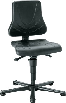 Preisvergleich Produktbild bimos Arbeitsdrehstuhl – SOLITEC - Sitzfläche Integralschaum - mit Gleitern, Höhenverstellbereich 440 – 590 mm - Arbeitsdrehstuhl Arbeitsstuhl Drehstuhl Polsterstuhl Stuhl Universalstuhl