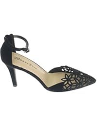 Alma EN Pena Zapato V17078 Brillos Ante Negro