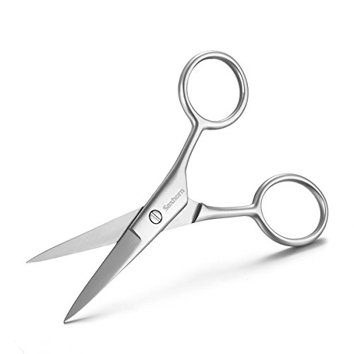 Saxhorn Beard & Moustache Scissors – Facial Hair Scissors – Forged & Chrome Plated Stainless Steel - Image 5