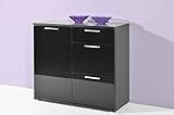 Germania 3440-83 Kommode GW-Almeria in Schwarz Hochglanz, 96 x 88 x 40 cm (BxHxT) - 3